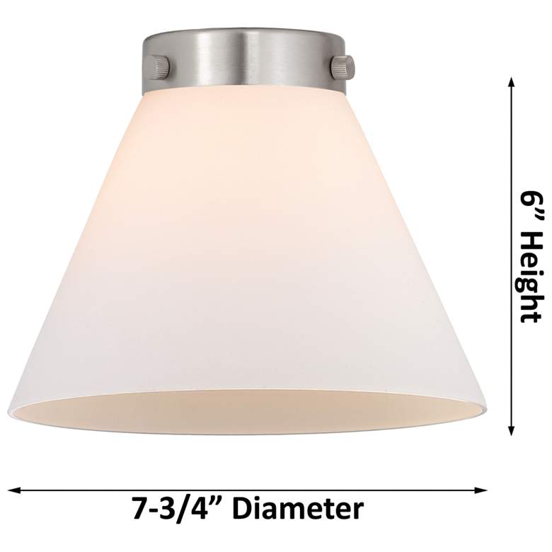 Image 4 Nouveau 2 Cone 8" 2 Light 16" LED Bath Light - Satin Gold - White more views