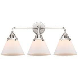 Image1 of Nouveau 2 Cone 8" 3 Light 26" LED Bath Light - Polished Chrome -