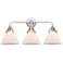 Nouveau 2 Cone 8" 3 Light 26" LED Bath Light - Polished Chrome -