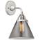 Nouveau 2 Cone 8" Incandescent Sconce - Chrome Finish - Plated Smoke S