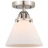 Nouveau 2 Cone 8" LED Semi-Flush Mount - Brushed Satin Nickel - Matte