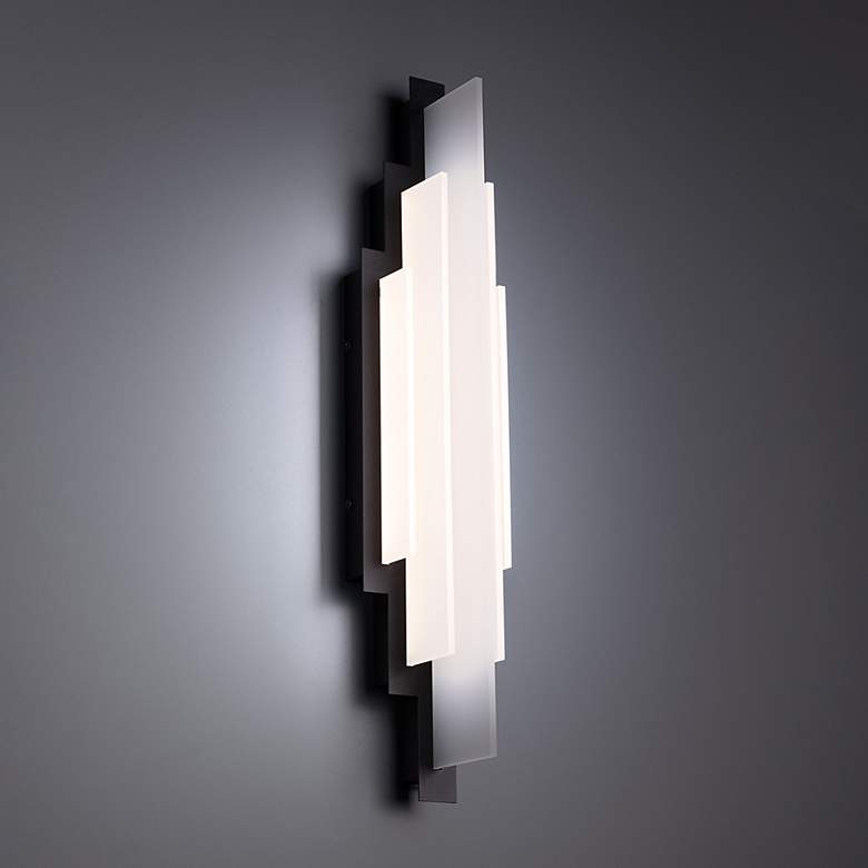 Image 1 Nouveau 22.75 inchH x 22.75 inchW 5-Light Wall Sconce in Black