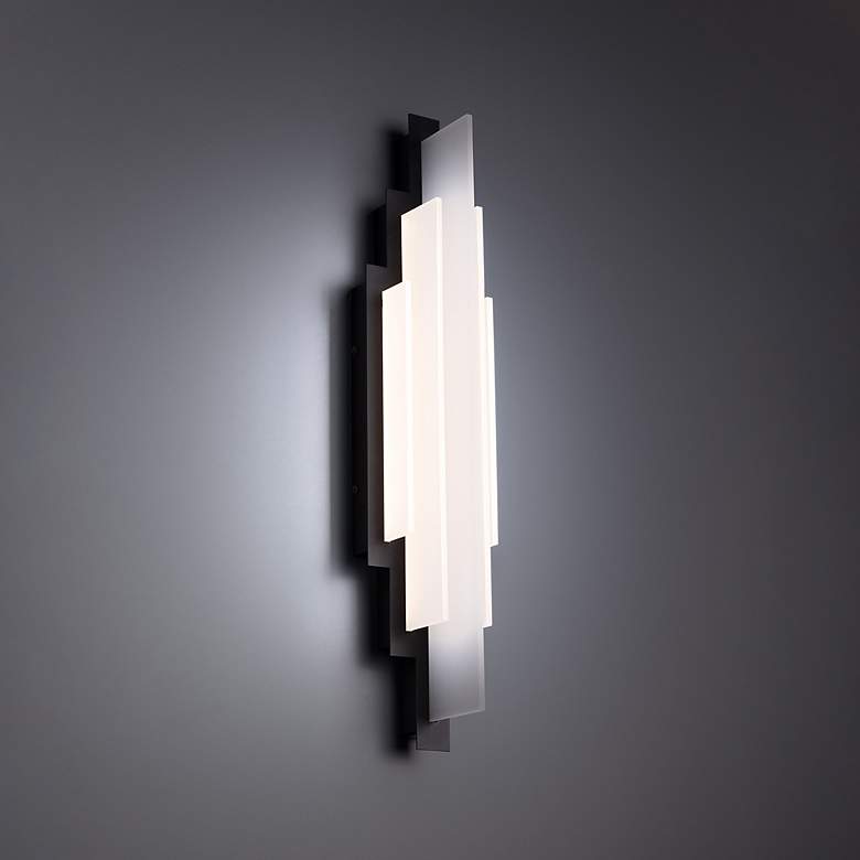 Image 3 Nouveau 22.75"H x 22.75"W 5-Light Wall Sconce in Black more views