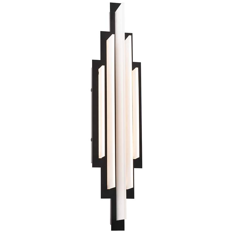 Image 1 Nouveau 22.75"H x 22.75"W 5-Light Wall Sconce in Black