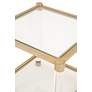 Nouveau 22" Wide Tempered Glass and Brass 1-Shelf End Table