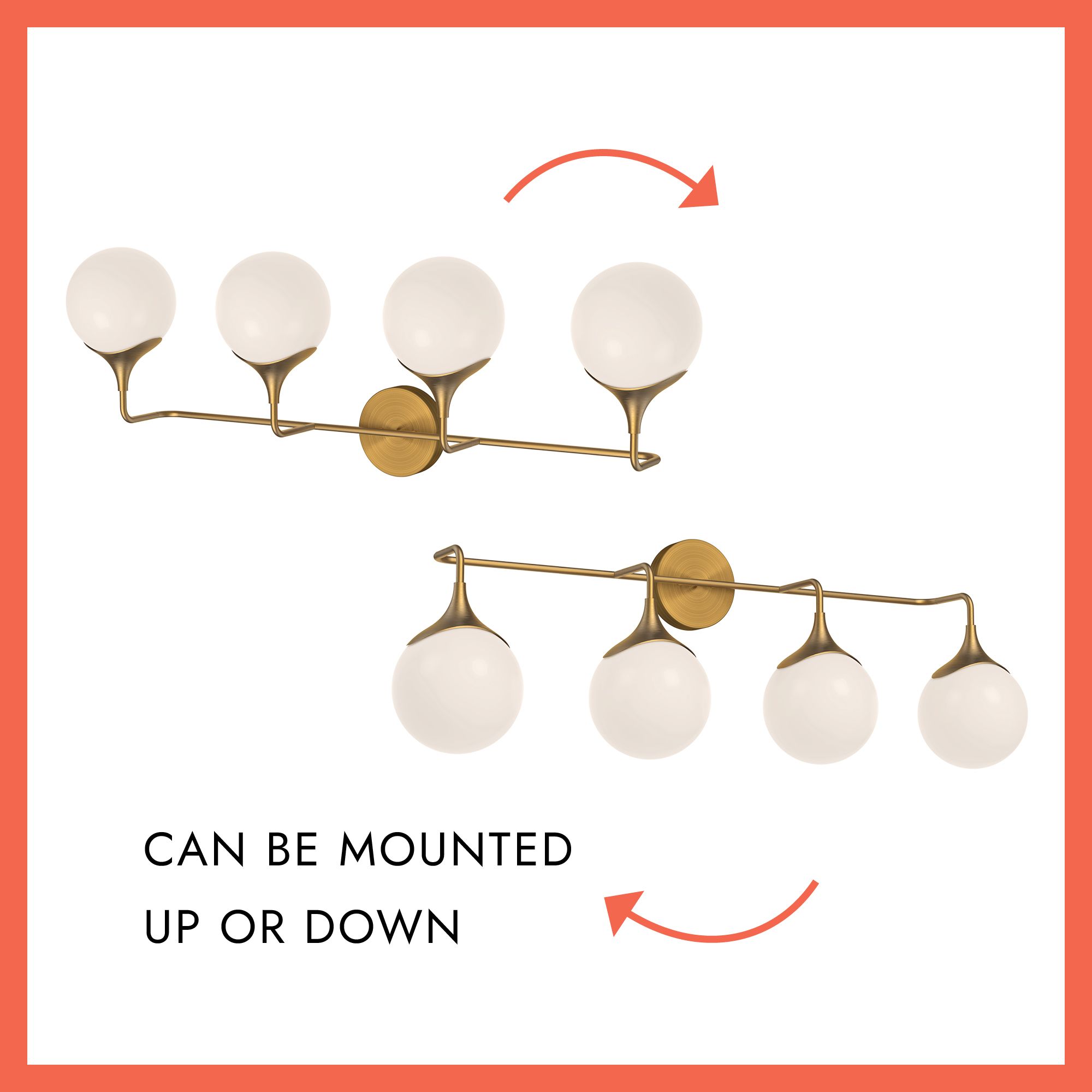 Image 4 Nouveau 35 1/2" Wide Aged Gold 4-Light Vanity Bath Light more views