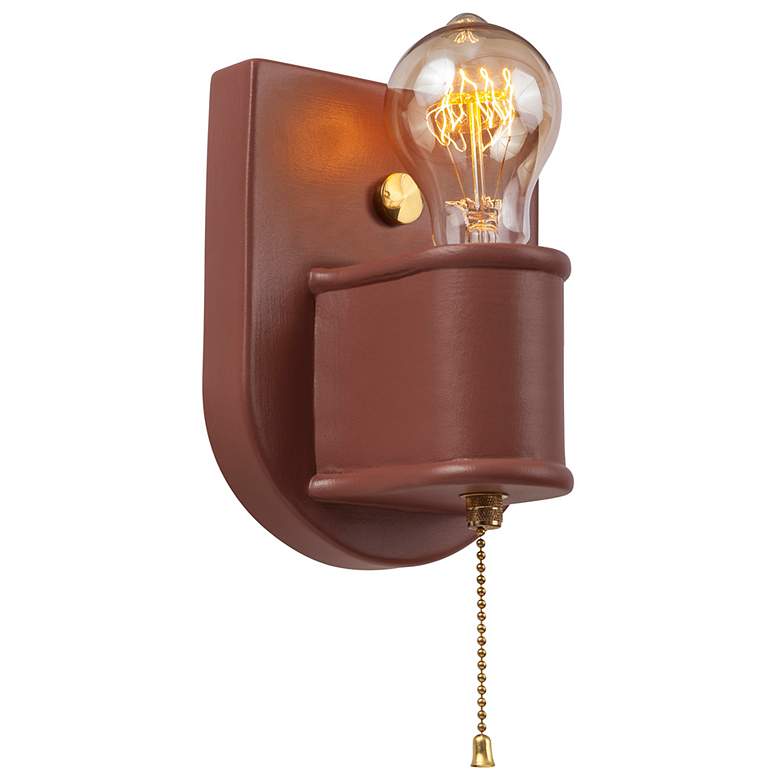 Image 2 Nouveau 6 3/4" High Canyon Clay Ceramic Wall Sconce