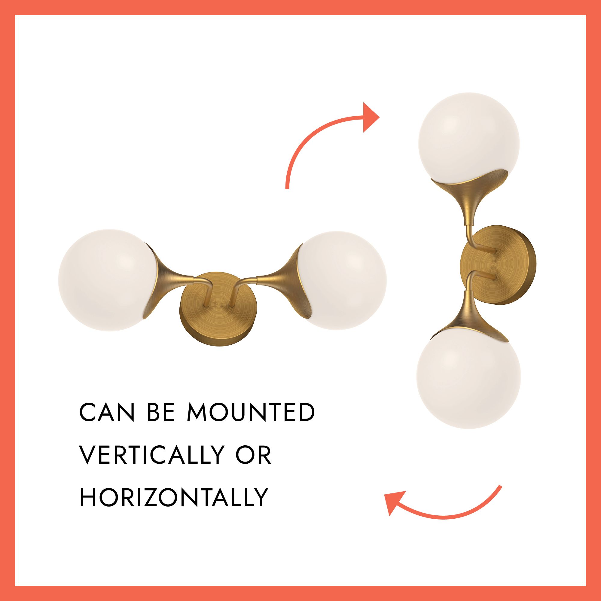 Image 4 Nouveau 6" High Aged Gold 2-Light Wall Sconce more views