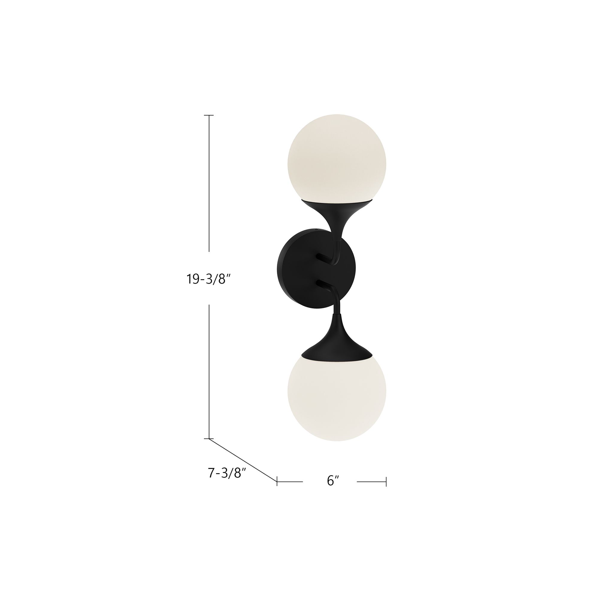 Image 6 Nouveau 6" High Aged Gold 2-Light Wall Sconce more views