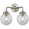 Nouveau Beacon 6" 2 Light 14" LED Bath Light - Brushed Satin Nick