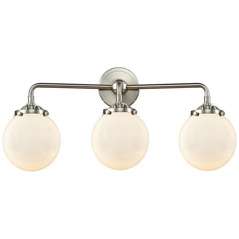 Image 1 Nouveau Beacon 6" 3 Light 24" Bath Light - Brushed Satin Nickel -