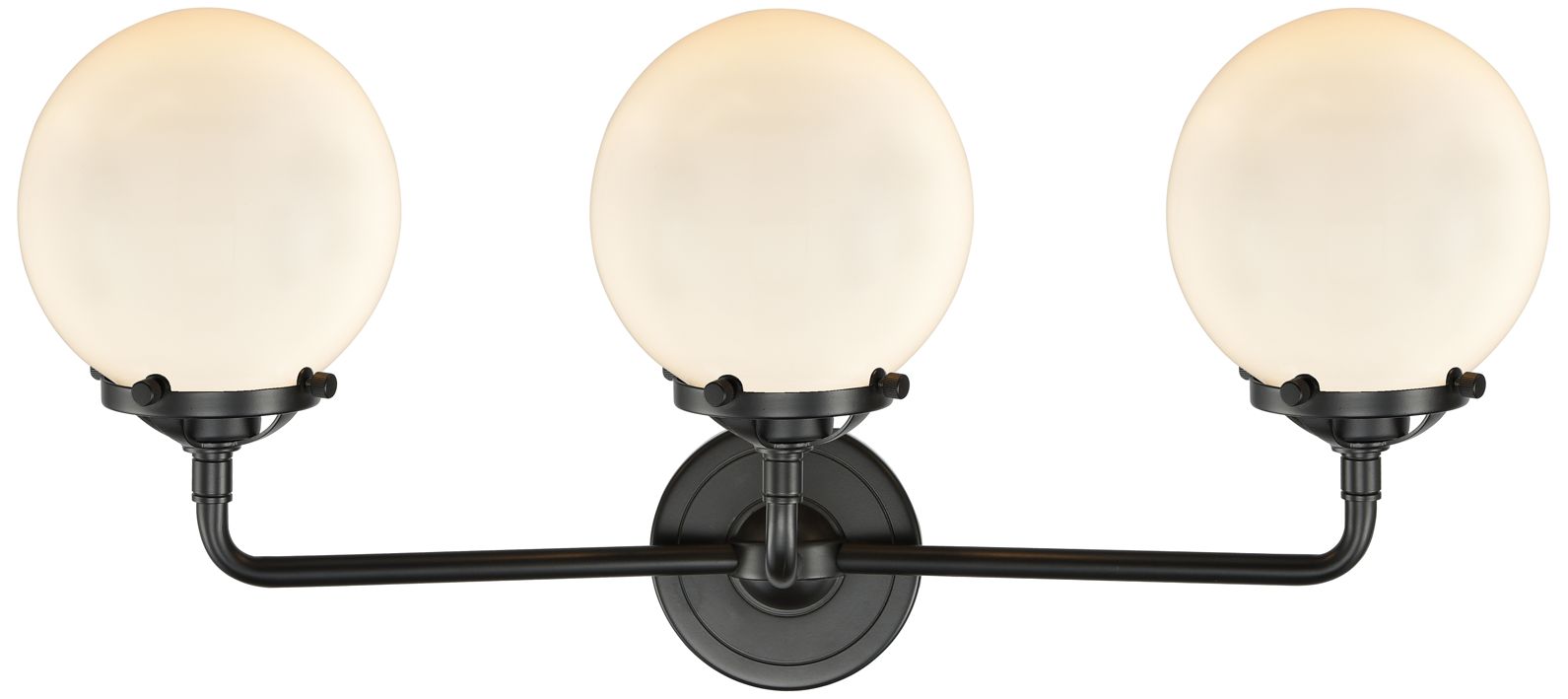 Image 2 Nouveau Beacon 6" 3 Light 24" Bath Light - Oil Rubbed Bronze - Wh more views