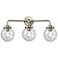 Nouveau Beacon 6" 3 Light 24" LED Bath Light - Brushed Satin Nick