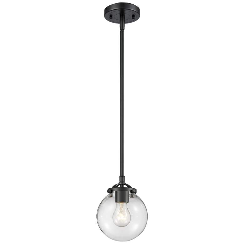 Image 1 Nouveau Beacon 6" LED Mini Pendant - Oil Rubbed Bronze - Clear Shade