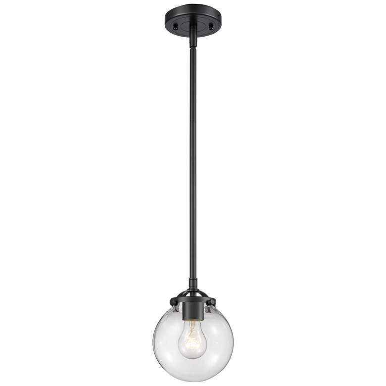 Image 1 Nouveau Beacon 6 inch LED Mini Pendant - Oil Rubbed Bronze - Clear Shade