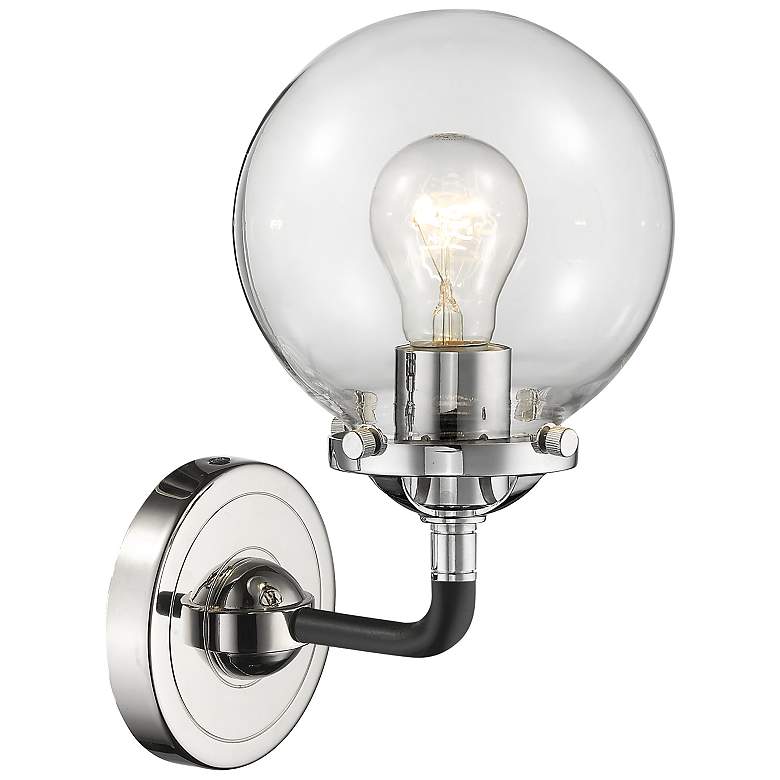 Image 2 Nouveau Beacon 6" LED Sconce - Black Nickel Finish - Clear Shade more views