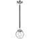 Nouveau Beacon 6" LED Mini Pendant - Black Polished Nickel - Seedy Shade