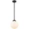 Nouveau Beacon 8" LED Mini Pendant - Oil Rubbed Bronze - Matte White Shade