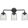 Nouveau Bell 23" Wide 3 Light Bronze Bath Vanity Light w/ Clear Shade