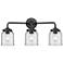 Nouveau Bell 23" Wide 3 Light Bronze Bath Vanity Light w/ Clear Shade