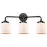 Nouveau Bell 23" Wide 3 Light Bronze Bath Vanity Light w/ Matte White