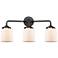 Nouveau Bell 23" Wide 3 Light Bronze Bath Vanity Light w/ Matte White