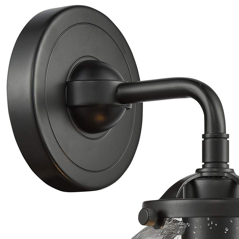 Image 2 Nouveau Bell 9" High Oil Rubbed Bronze Sconce w/ Seedy Shade more views