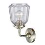 2_Nouveau Chatham 9" High Brushed Satin Nickel Sconce w/ Clear Shade more views