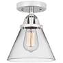 Nouveau Cone 7 3/4" Wide Polished Chrome LED Ceiling Light