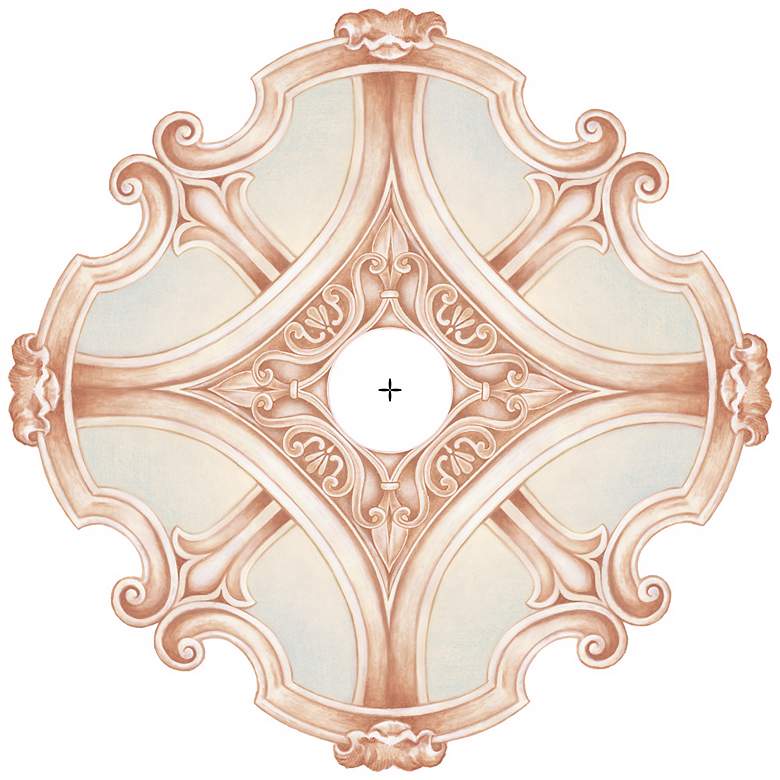 Image 2 Nouveau Giclee 24 inch Wide Repositionable Ceiling Medallion