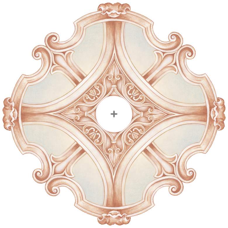 Image 1 Nouveau Giclee 24" Wide Repositionable Ceiling Medallion