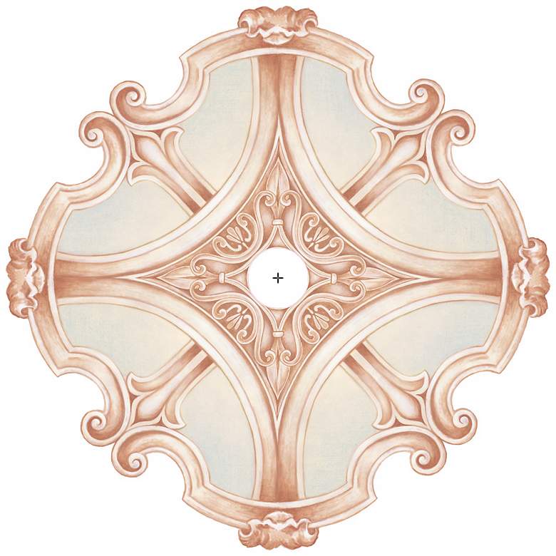 Image 1 Nouveau Giclee 36" Wide Repositionable Ceiling Medallion