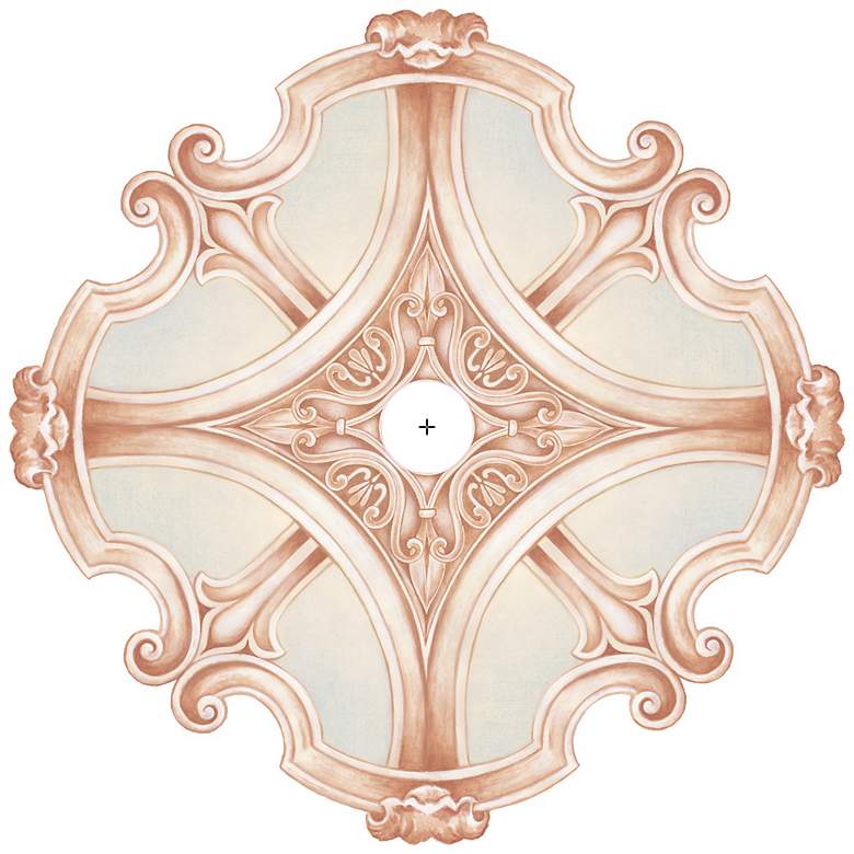 Image 2 Nouveau Giclee 36 inch Wide Repositionable Ceiling Medallion