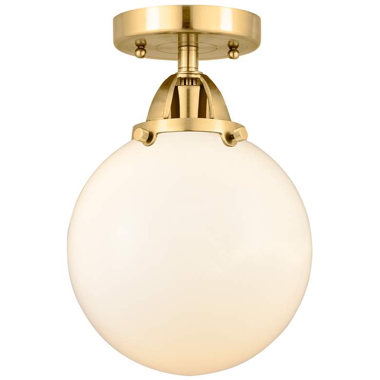 Image 1 Nouveau II Beacon 8" Wide Satin Gold Ceiling Light