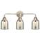 Nouveau II Bell 23" Wide Polished Nickel 3-Light Bath Light