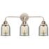 Nouveau II Bell 23" Wide Polished Nickel 3-Light Bath Light