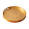 Nouveau Luxe 15 3/4"W Small Gold Leaf Round Serving Tray