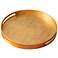 Nouveau Luxe 20 3/4" Wide Large Gold Leaf Round Serving Tray