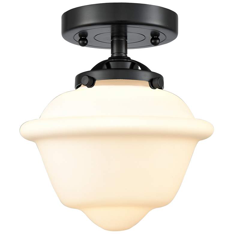 Image 1 Nouveau Oxford 8" LED Semi-Flush Mount - Oil Rubbed Bronze - White