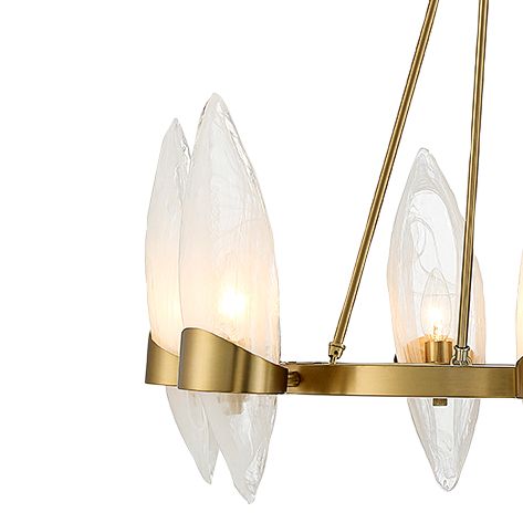 Image 3 Nouvel 6-Light Chandelier in Warm Brass more views