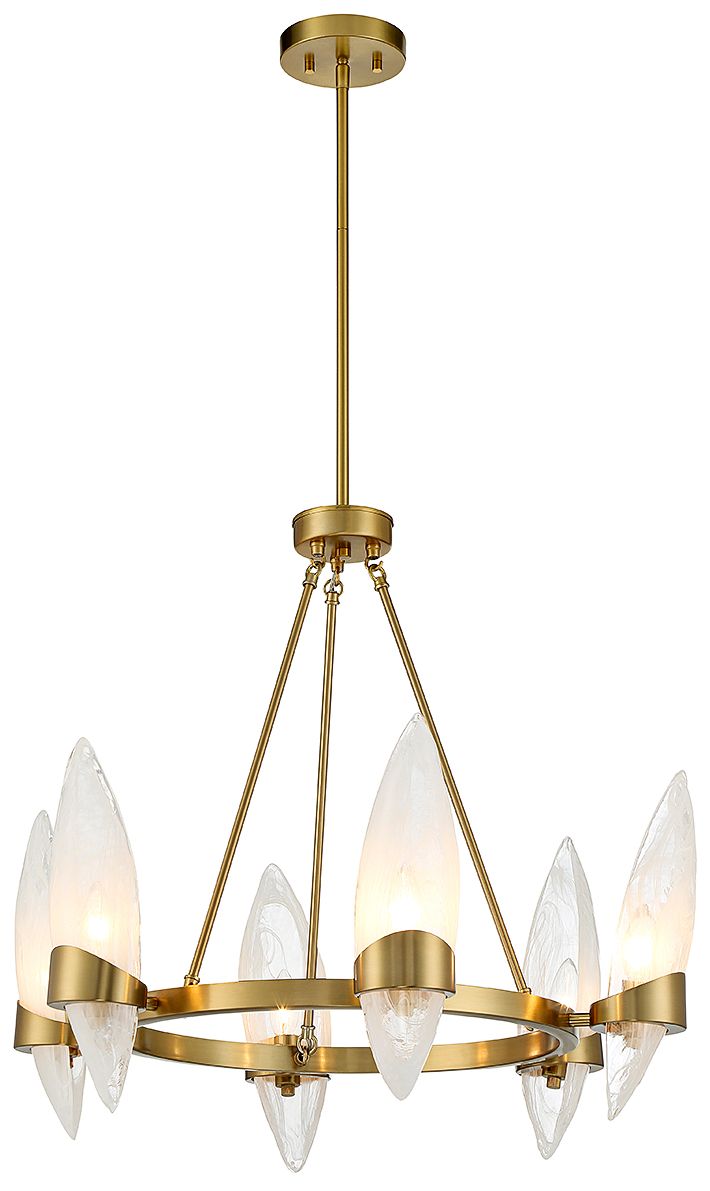 Image 4 Nouvel 6-Light Chandelier in Warm Brass more views