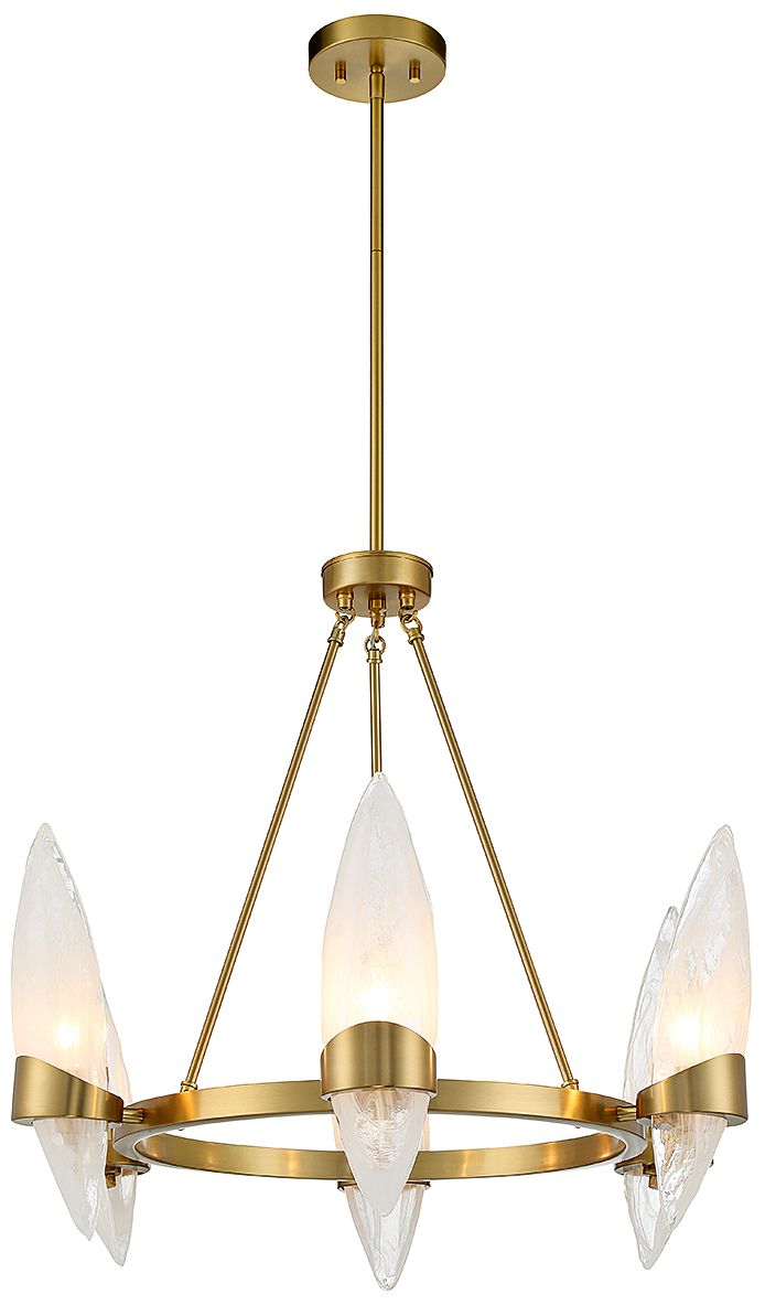 Image 5 Nouvel 6-Light Chandelier in Warm Brass more views