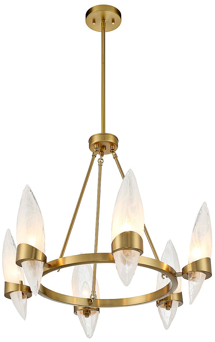 Image 6 Nouvel 6-Light Chandelier in Warm Brass more views