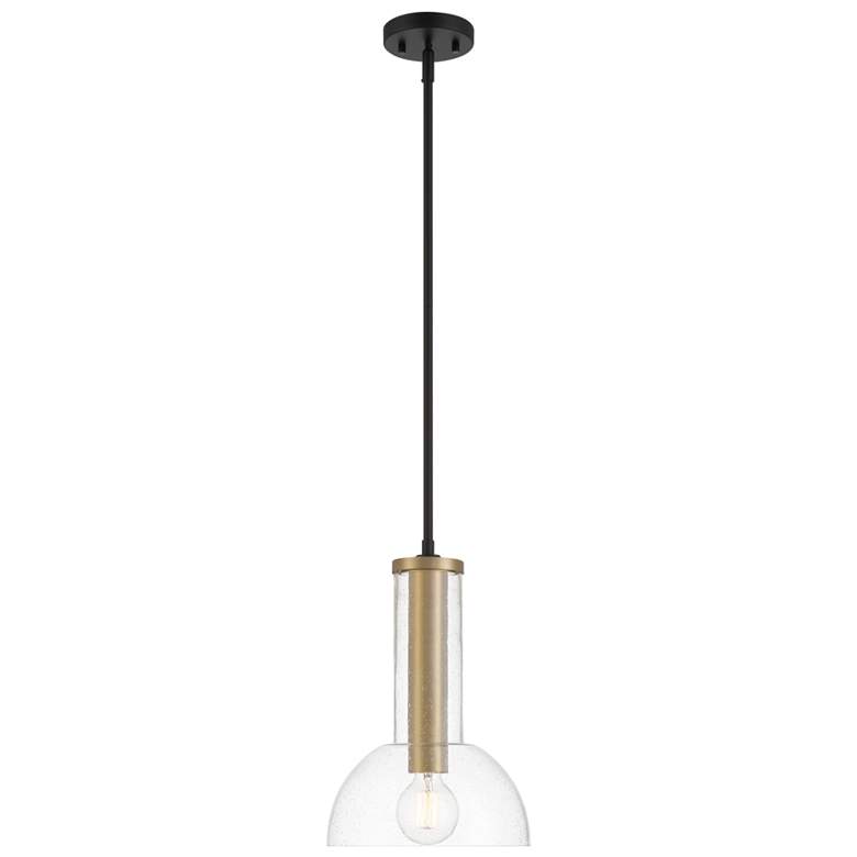 Image 1 Nova 10 in. 1-Light Matte Black Modern Pendant Light