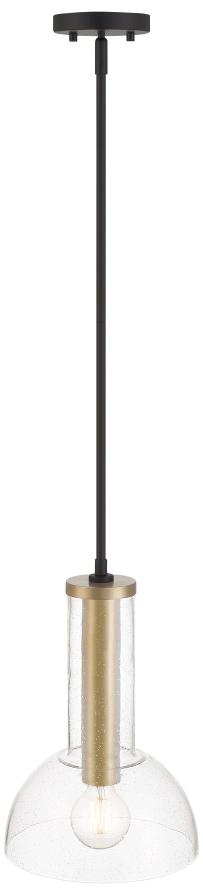 Image 7 Nova 10 in. 1-Light Matte Black Modern Pendant Light more views