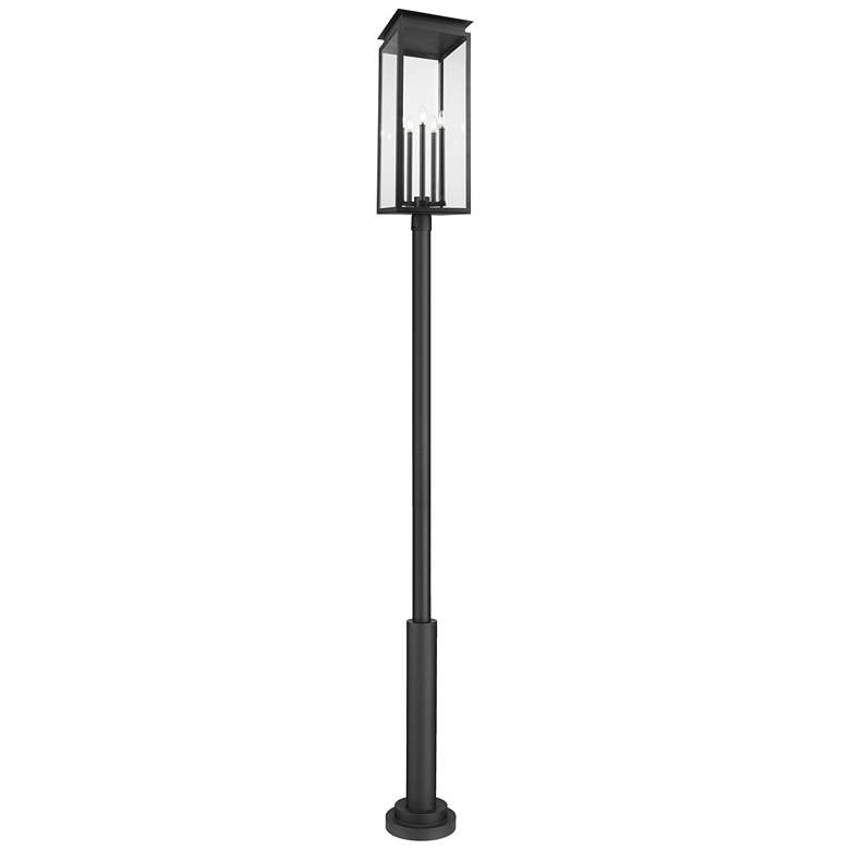 Image 1 Nova 129 3/4"H Black 5-Light Outdoor Post Light with Base