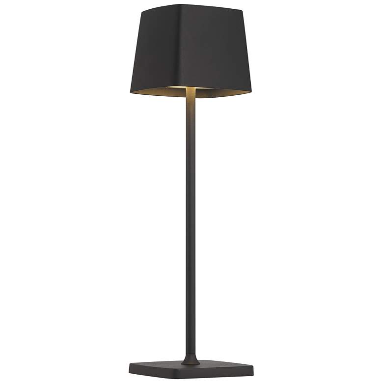 Image 1 Nova 14 1/2" High Black Battery Powered Touch LED Table Lamp
