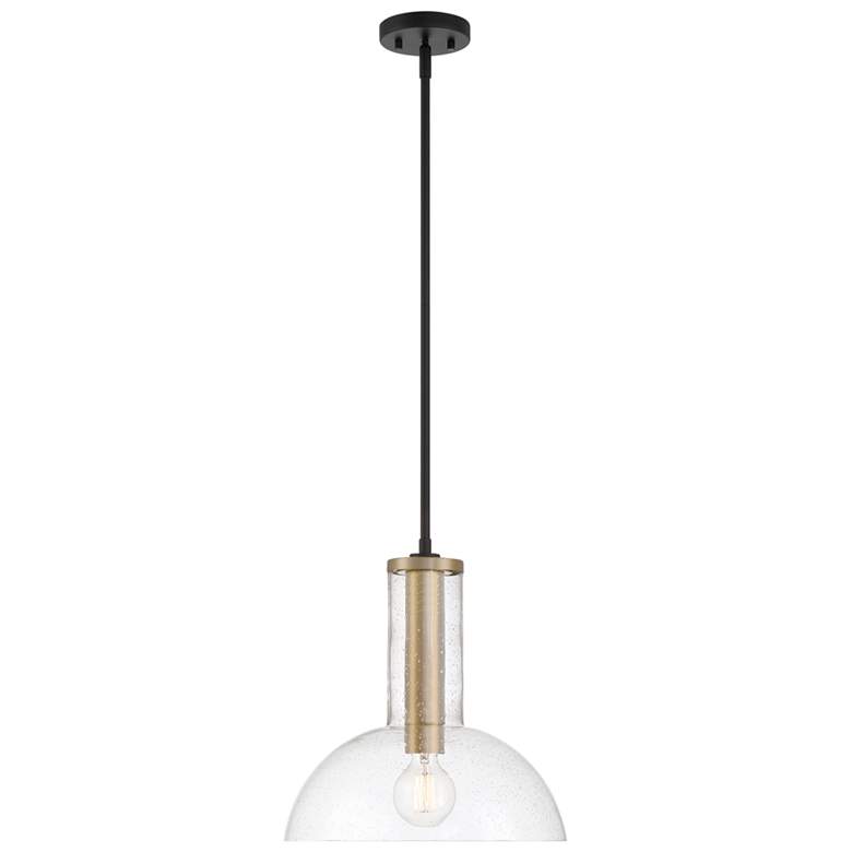 Image 1 Nova 14 in. 1-Light Matte Black Modern Pendant Light