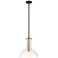 Nova 14 in. 1-Light Matte Black Modern Pendant Light