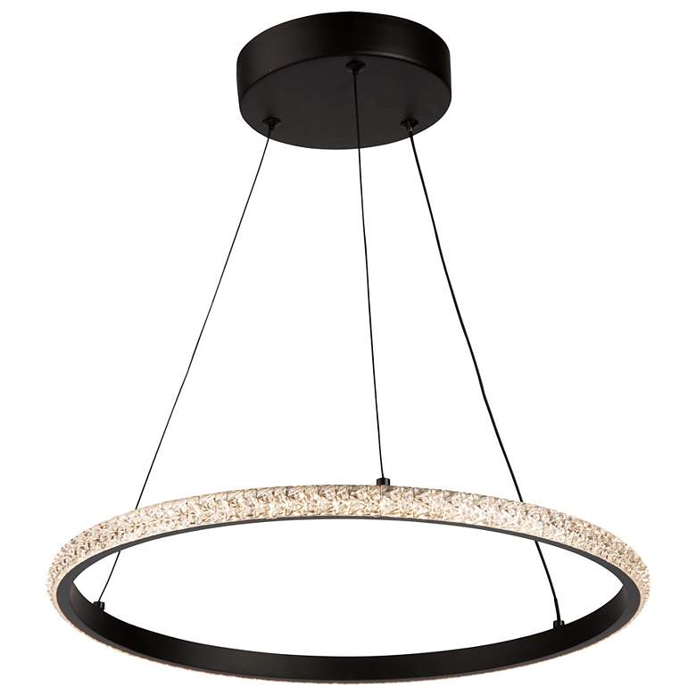 Image 1 Nova 15 3/4" Wide Black 24W LED Pendant